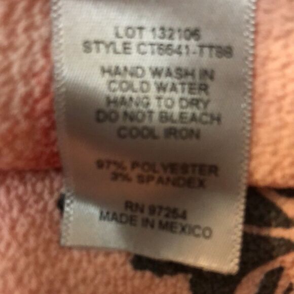 One Clothing floral shoulder tie short sleeve peach top Size L - Picture 5 of 5